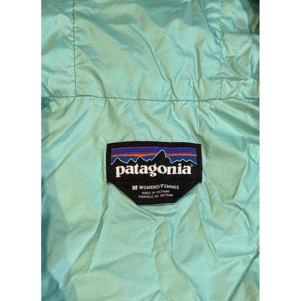 Women's Medium Patagonia Nano Puff 1/2 Zip Bivy Hooded Regen Green Jacket READ!! - Picture 6 of 7